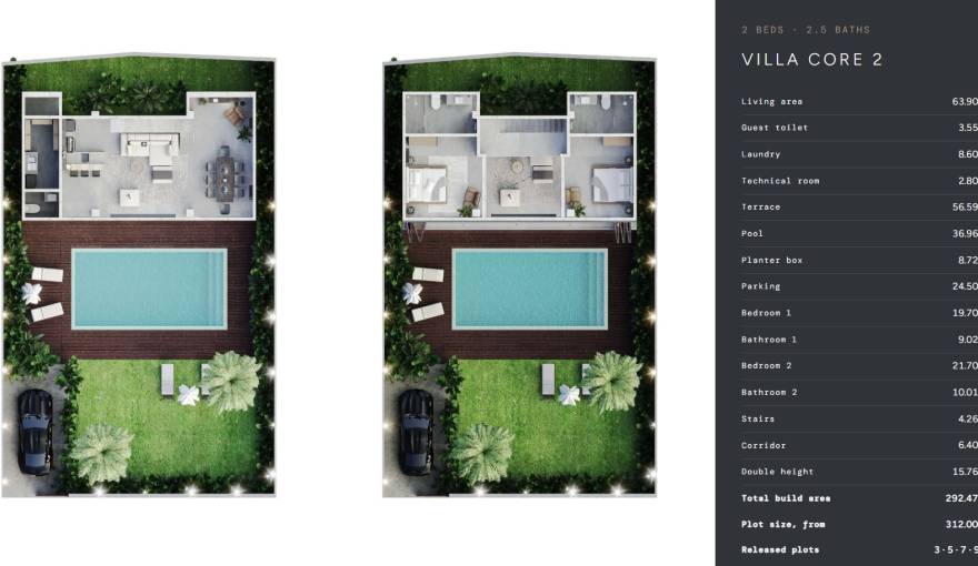 Plans Core Villas