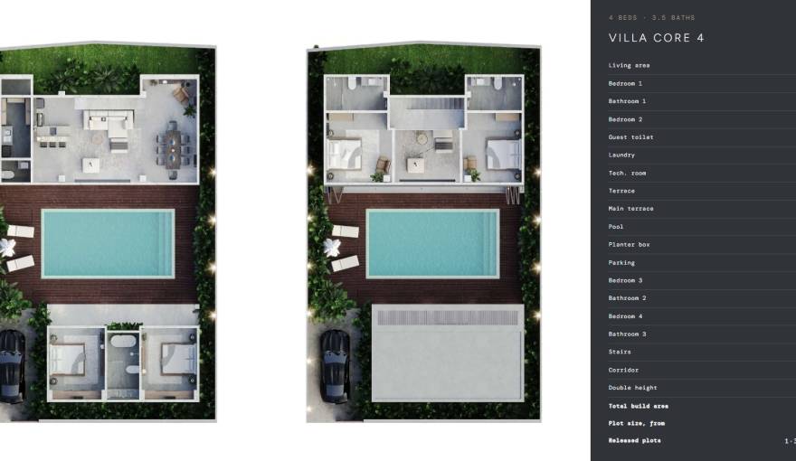 Plans Core Villas