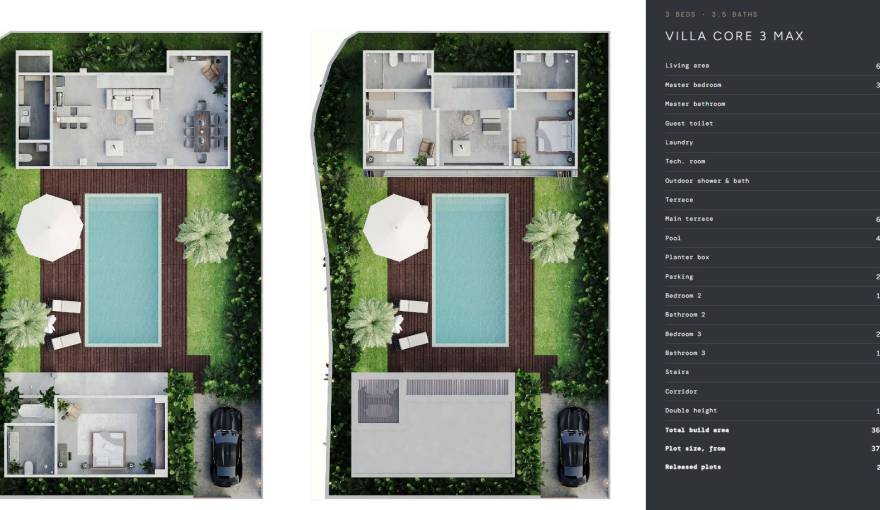 Plans Core Villas