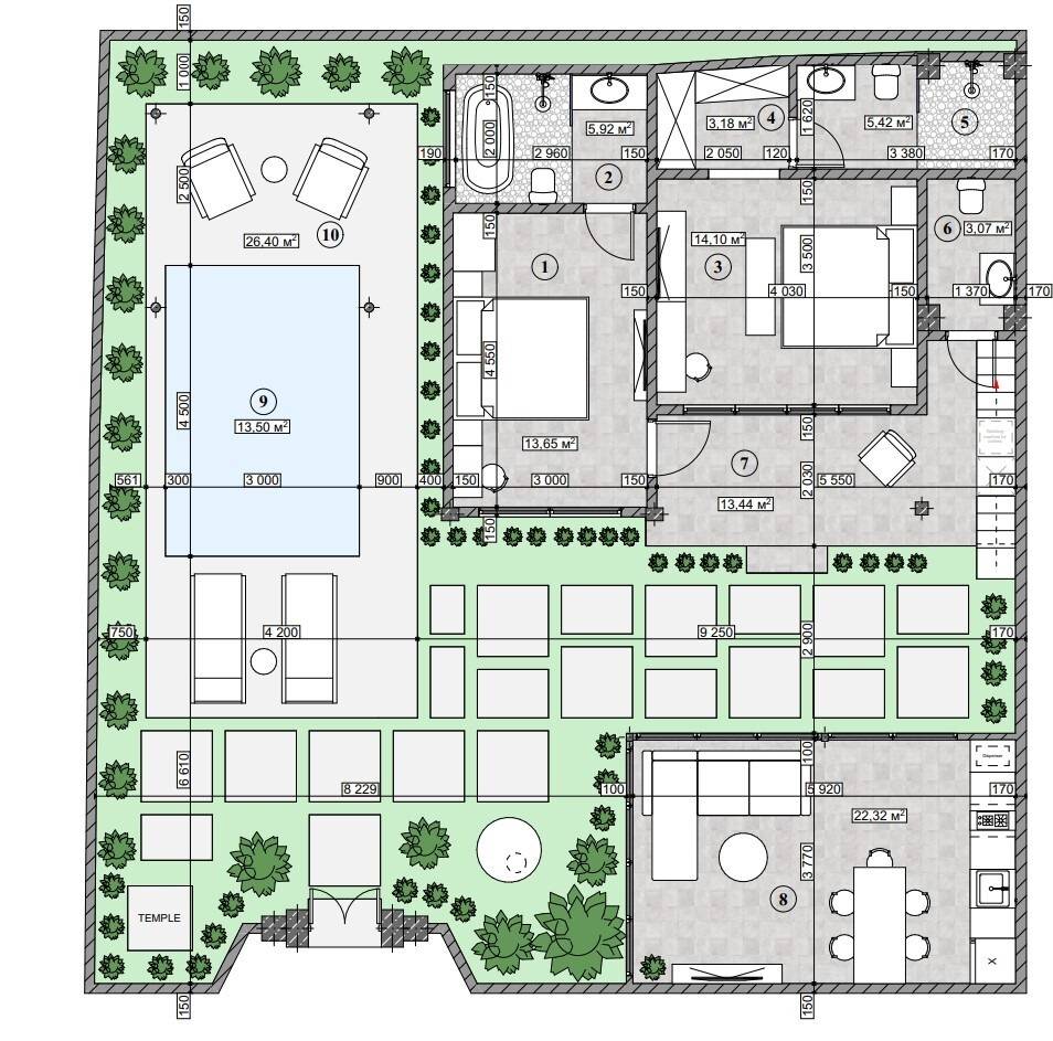 General plan – Villa «Milla»#