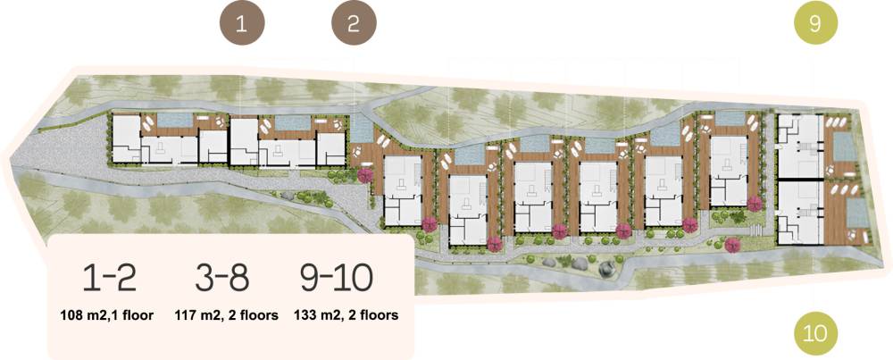 General plan – Dzen Green Fields villas#