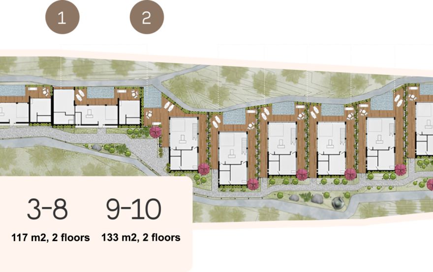 Site plan – Dzen Green Fields villas