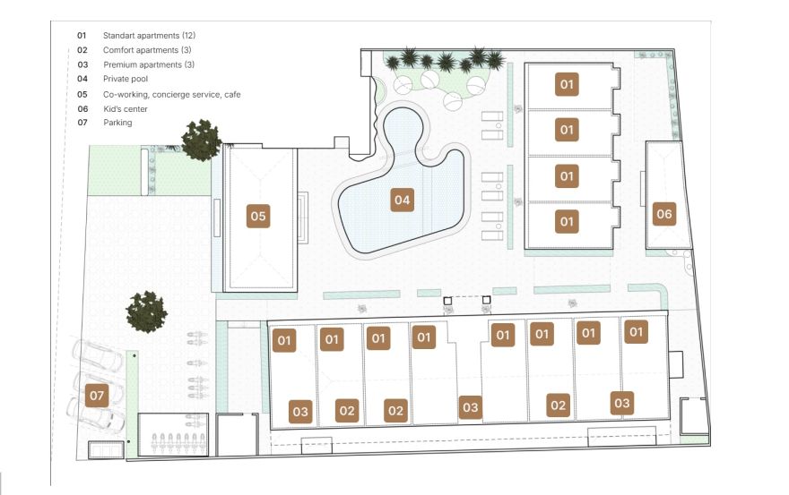 Site plan – Maison Boheme
