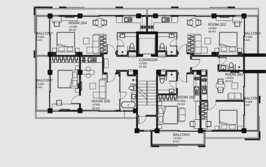 Site plan – Apart-hotel AVIATOR