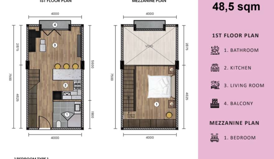 Plans Aster Apartment
