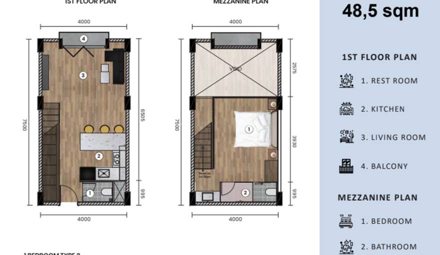 Plans Aster Apartment